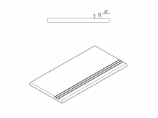 Ступень закругленная угловая правая Италон Миллениум X2 Silver 30x60