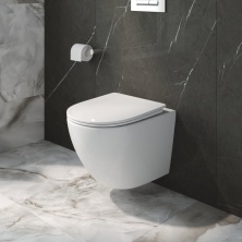 Унитаз подвесной безободковый BelBagno Uno BB5177CH-TOR/SC с крышкой-сиденьем микролифт