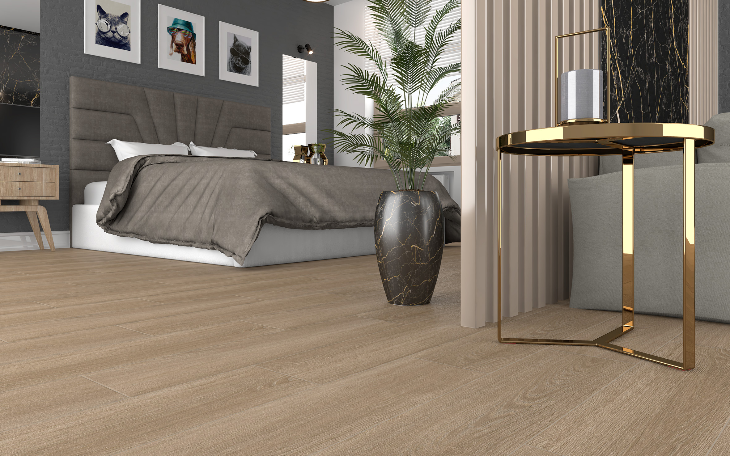 Керамогранит (SG706590R) Laparet Madera белый 20x80 матовый