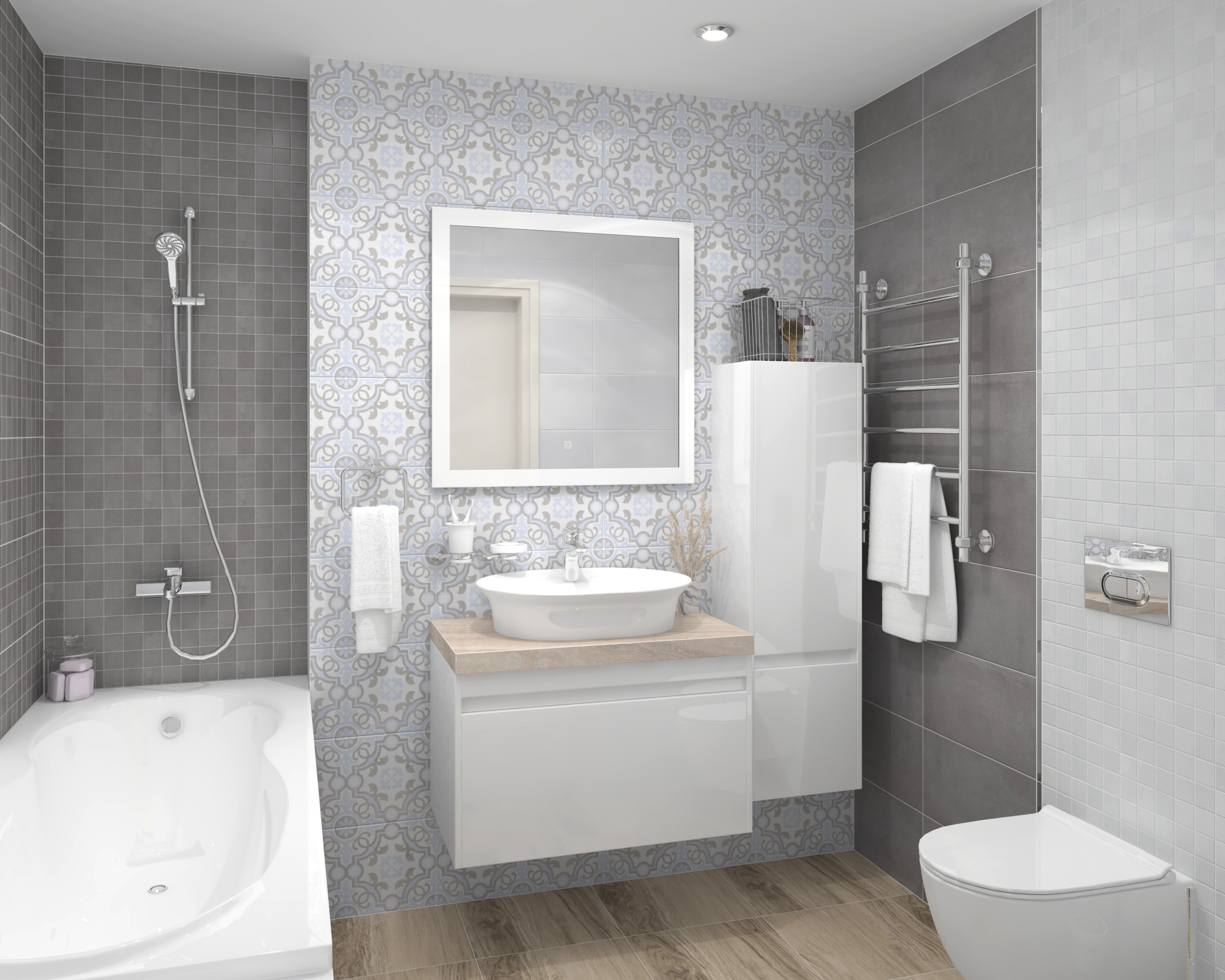 Мозаика (MM34041) Laparet Depo мозаичный белый 25x25 матовый