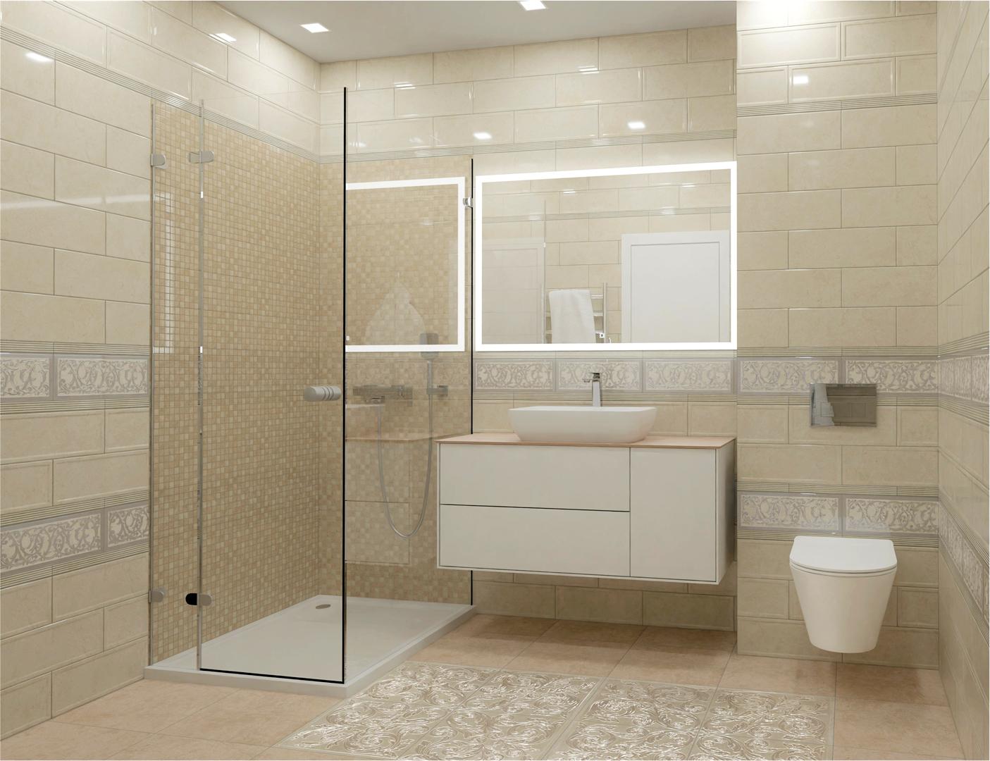 Декор Kerama Marazzi Монсанту 2 серый светлый 15x40 HGD\B503\15147