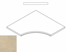 Бортик угловой закругленный Италон Дистрикт х2/ District X2 Sand 60x60