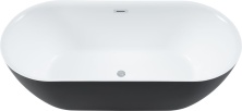 Акриловая ванна Aquanet Delight 170x78 черный матовый