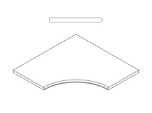 Бортик угловой закругленный Италон Магнетик Х2/ Magnetique X2 White 60x60