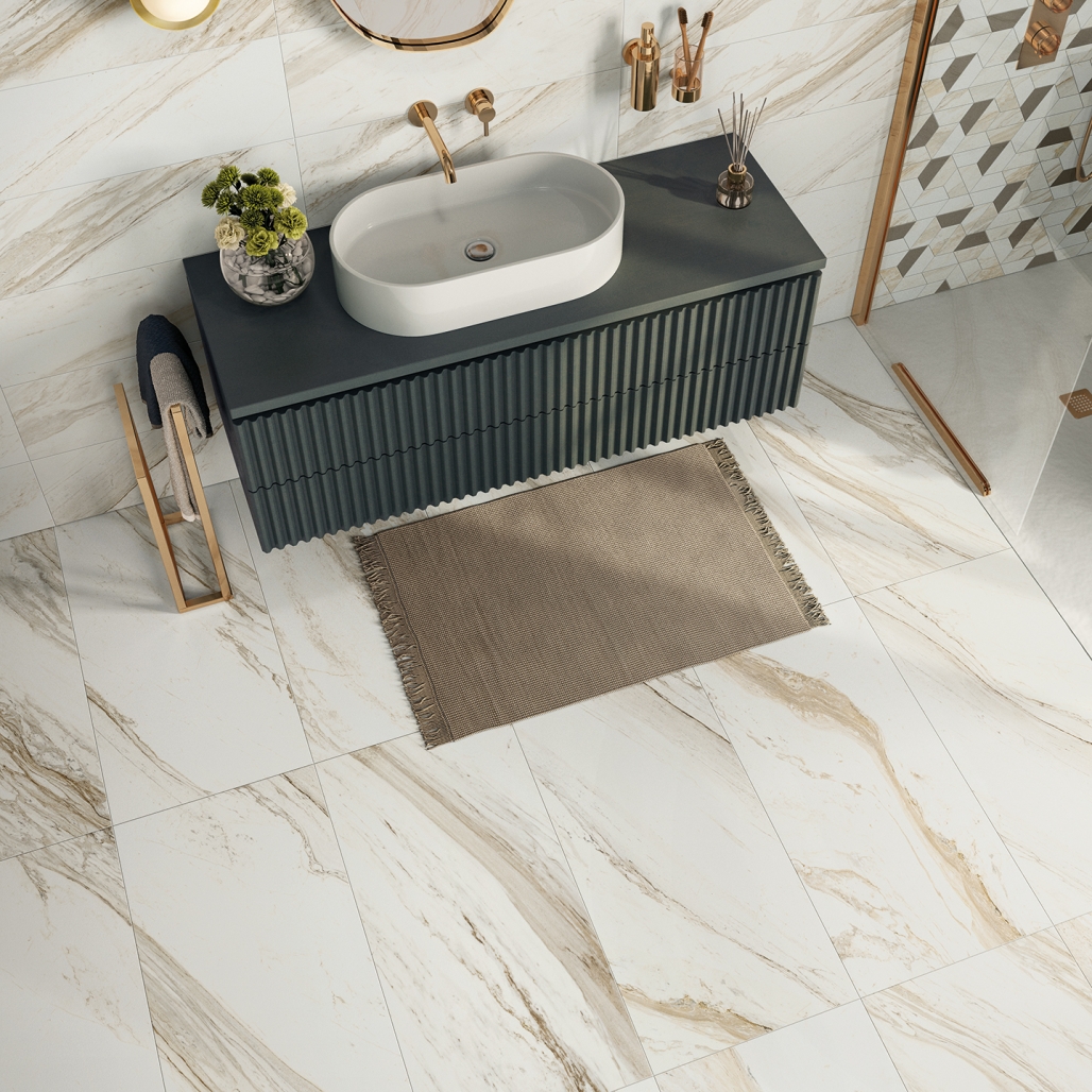 Ступень угловая левая ColiseumGres Треви/ Trevi Beige 33x90