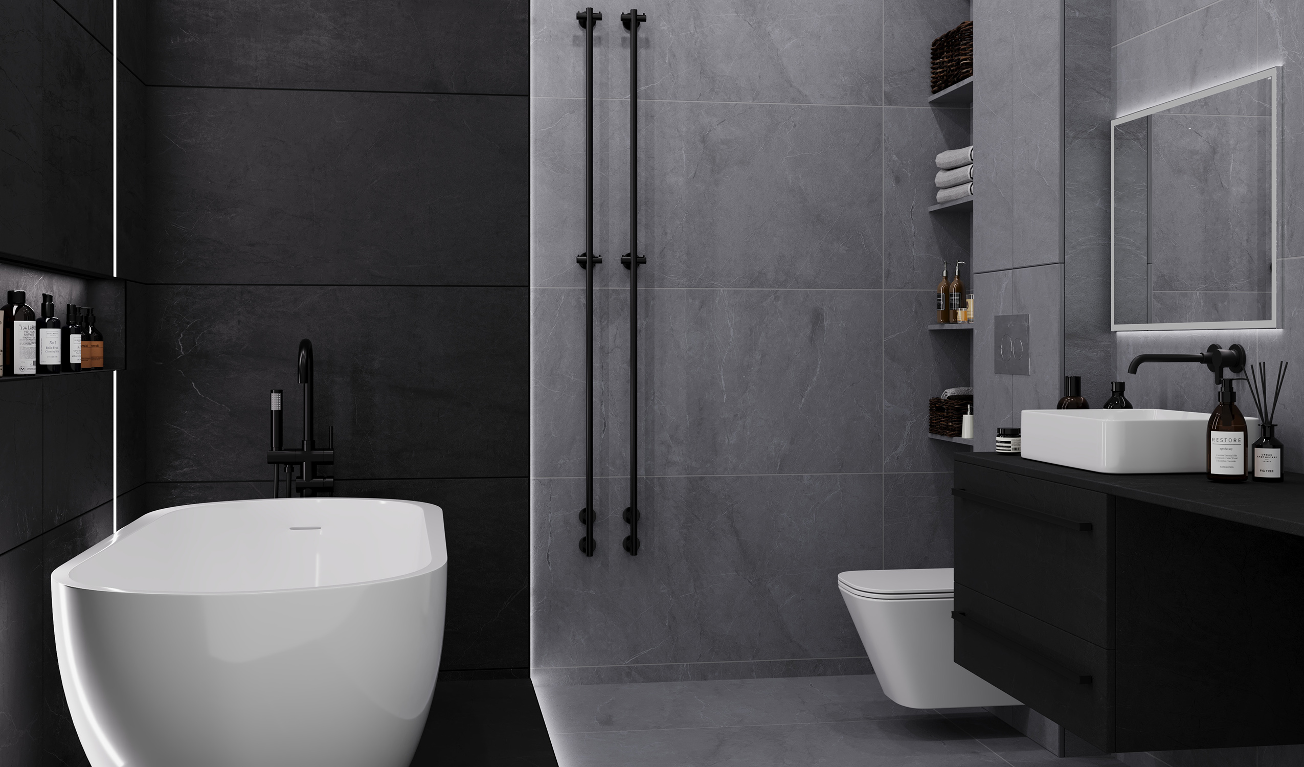 Керамогранит Старо Слим Barcelona Grey 5mm Matt 60x120 серый