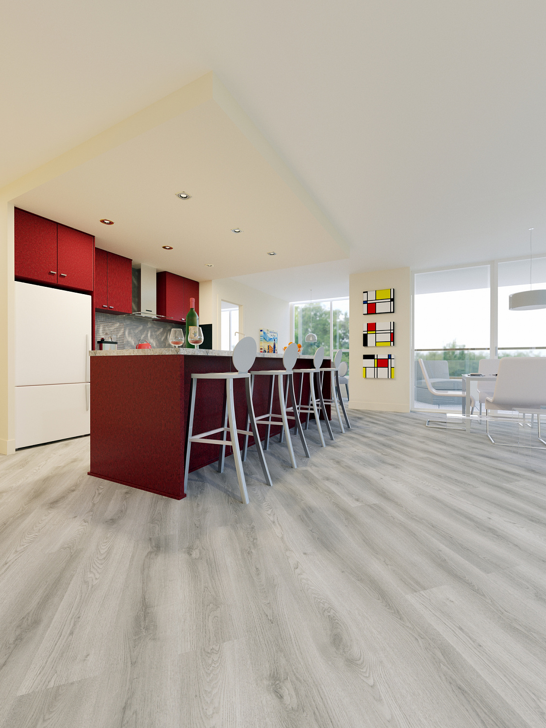 Кварцвиниловая плитка Fine Floor Light FF-1377 Дуб Веллингтон кварц винил напольный
