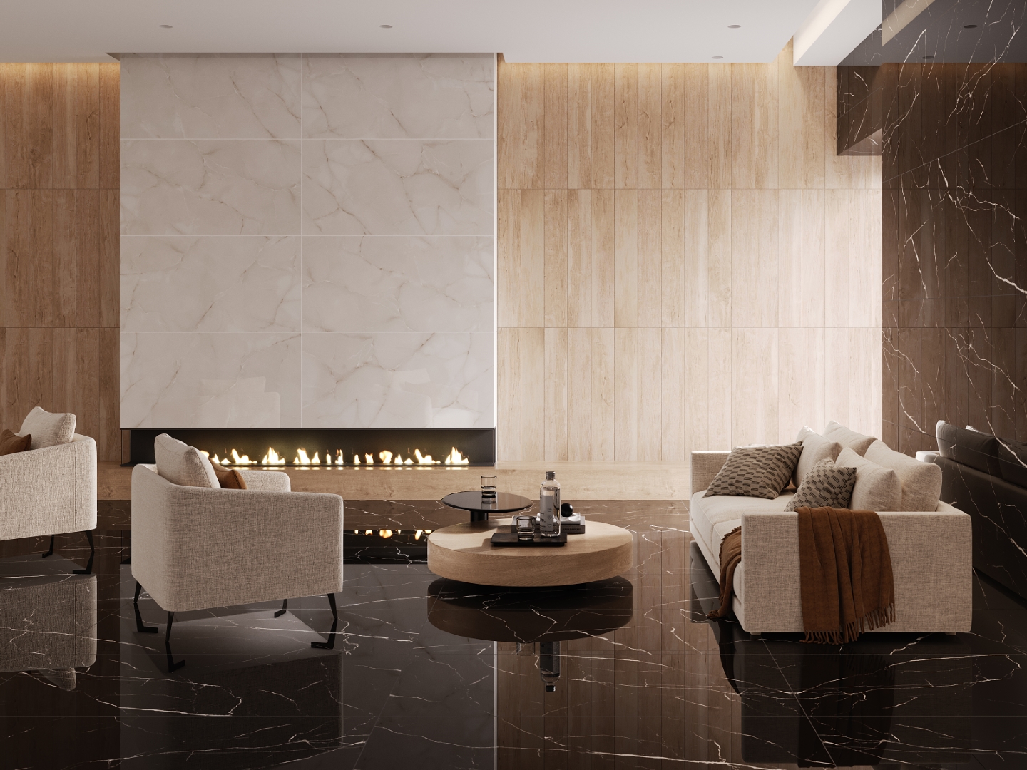 Керамогранит Onlygres MOGXL3003 Мрамор ИксИксЭль/ Marble XXL Beige 80x160 бежевый