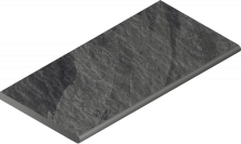 Бортик Италон Материя/ Materia X2 Титанио закругленный 620090001204 черный 30x120