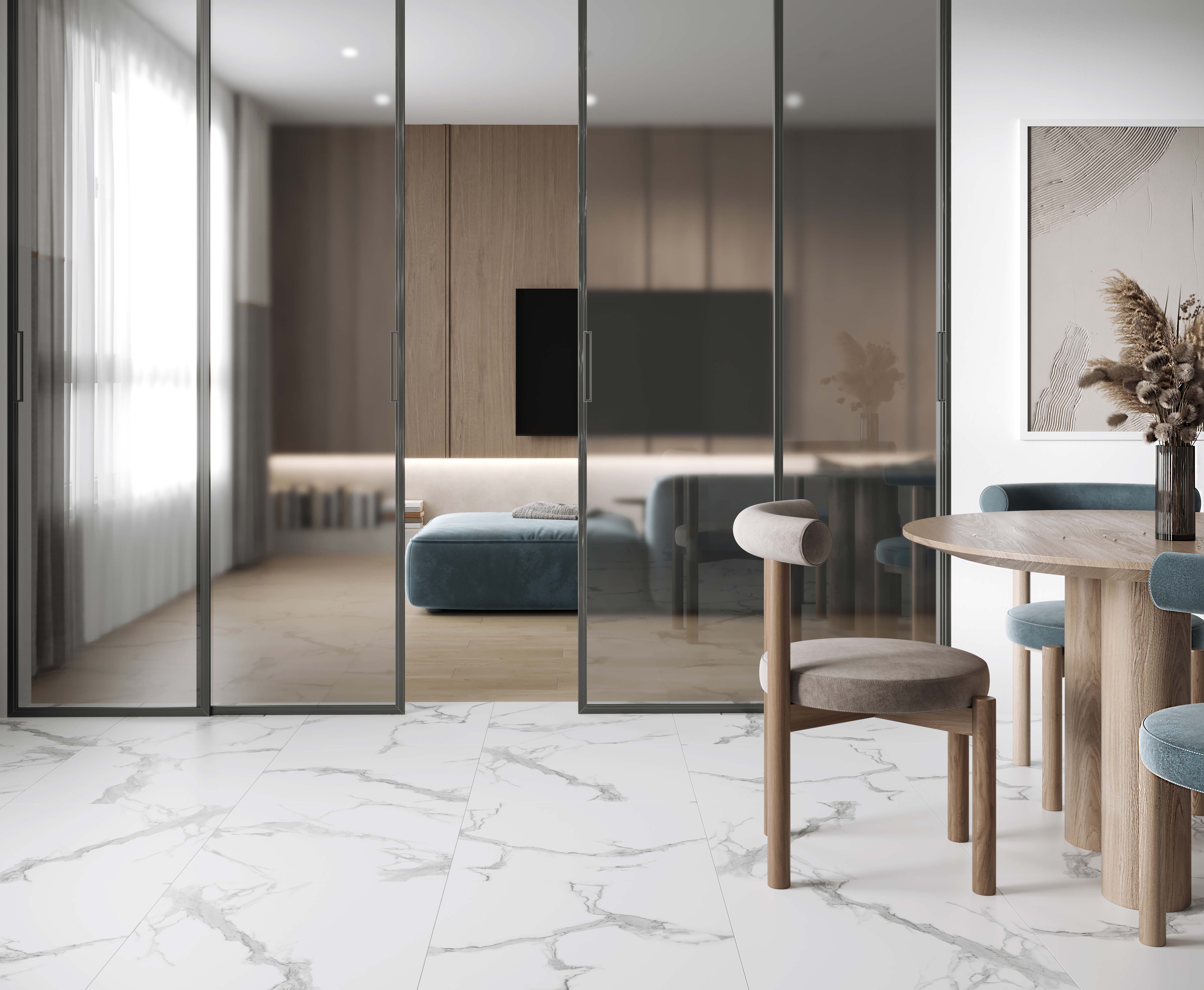 Керамогранит Laparet Statuario Crown белый 60x120 полированный