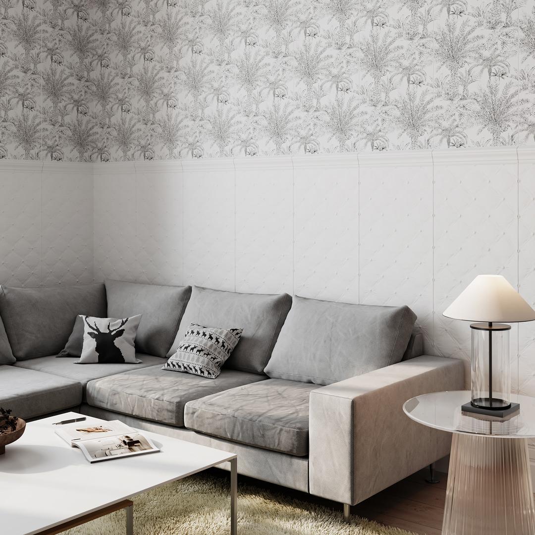 Бордюр Kerama Marazzi Синтра Багет белый матовый обрезной 7.3x40 BLF008R