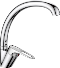 Смеситель для кухни Haiba HB4104-2, хром