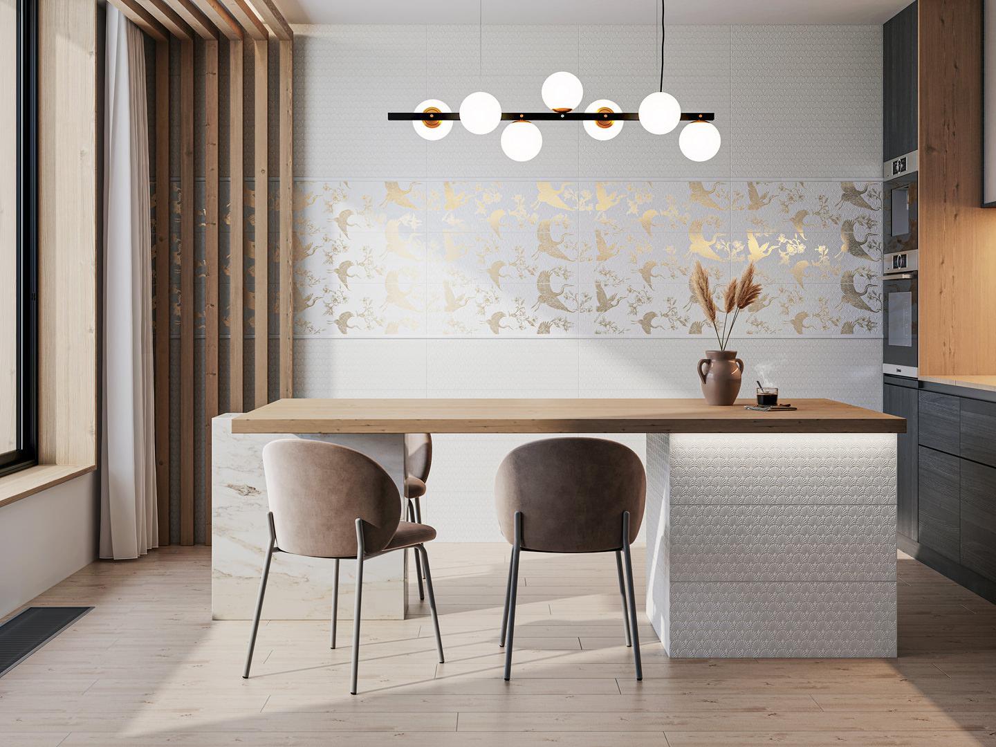 Керамическая плитка Kerama Marazzi Гарса структура бежевый светлый обрезной 25x75 12155R