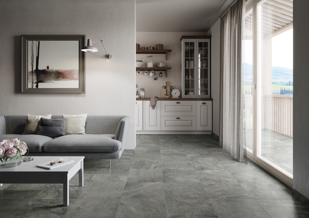 Ступень угловая правая ColiseumGres Санремо/ Sanremo Grigio 33x45