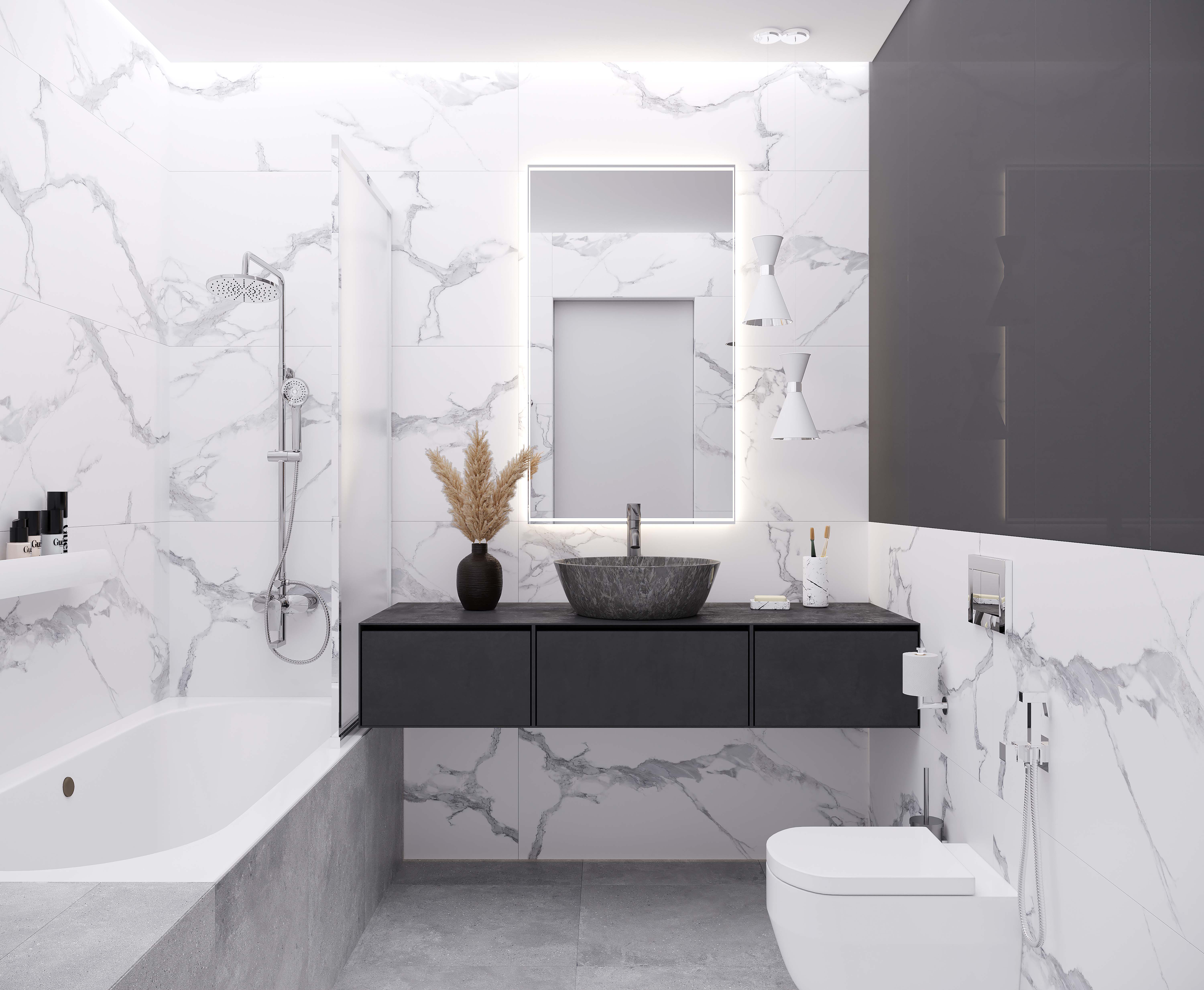 Керамогранит Laparet Statuario Crown белый 60x120 полированный