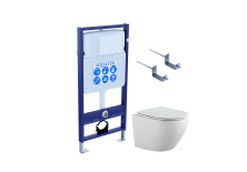 Set AQUATEK ЕВРОПА-KKI2 (рама AQUATEK Standard INS-0000012+звукоизоляционная прокладка+крепеж KKI-0000002+унитаз ЕВРОПА AQ1901-00)