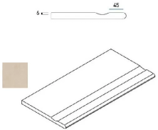 Бортик с выемкой закругленный Италон Материя/ Materia X2 Magnesio 30x60