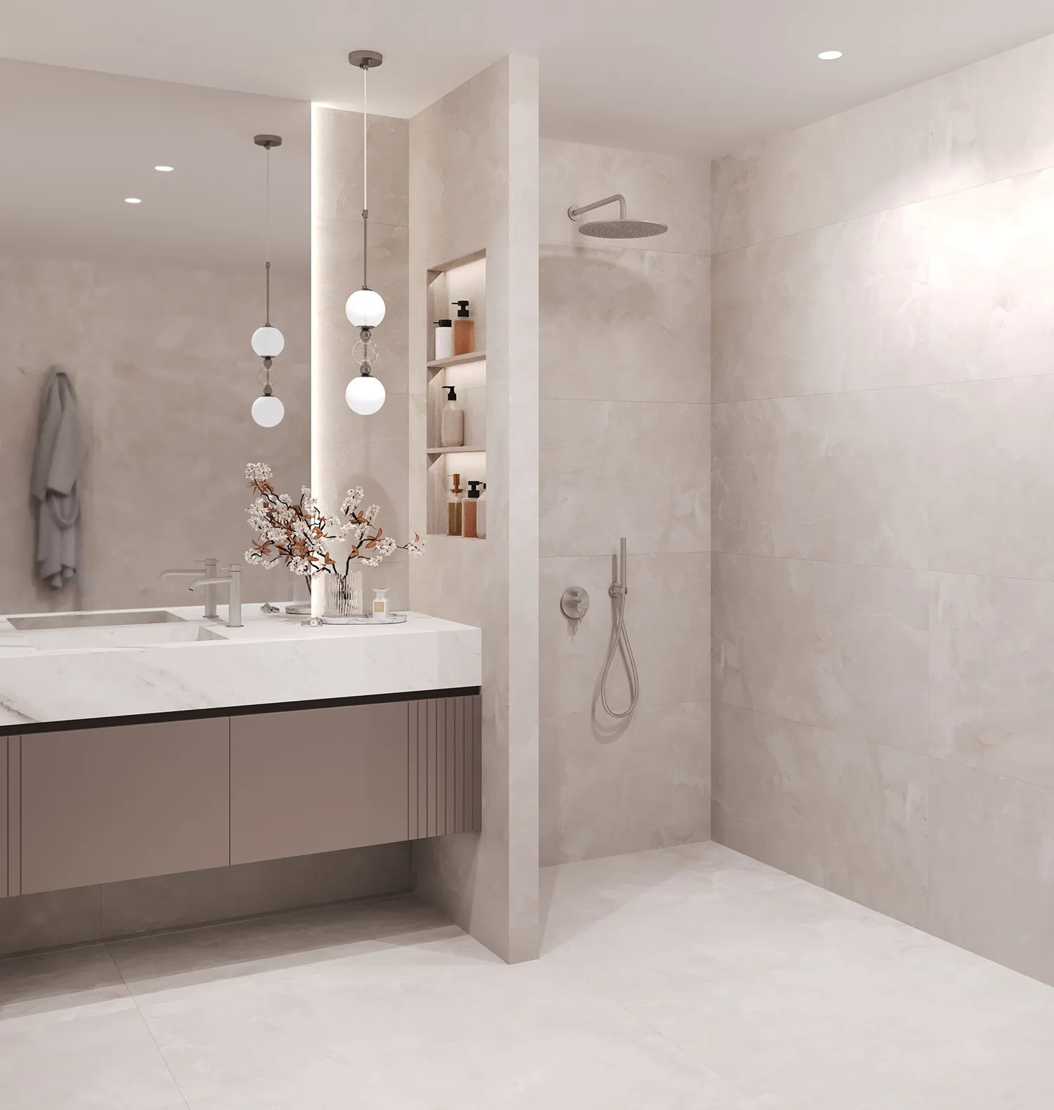 Керамогранит Старо Antisky Light Grey Satin 60x120 серый