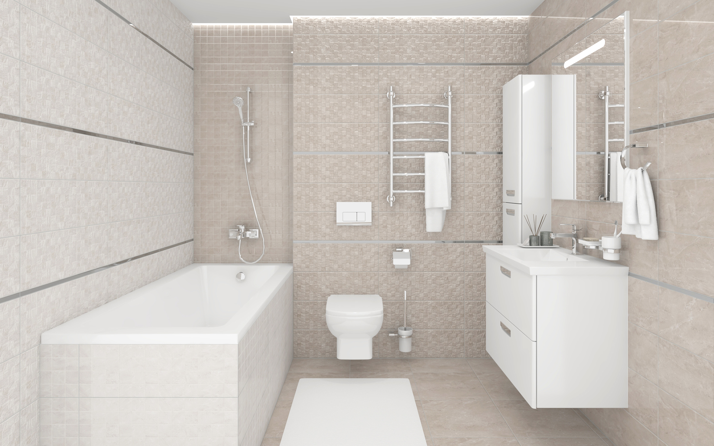Мозаика плитка Laparet Royal кофейная 20x60 см глянцевая керамическая