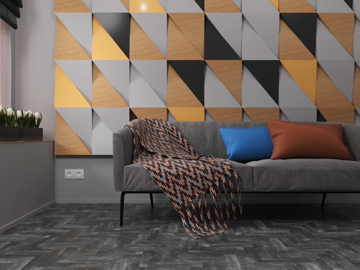Кварцвиниловая плитка Fine Floor Craft Small Plank FF-414 Дуб Шер кварц винил напольный