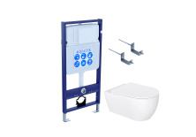 Set AQUATEK ЕВРОПА New-KKI2 (рама AQUATEK Standard INS-0000012+звукоизоляционная прокладка+крепеж KKI-0000002+унитаз ЕВРОПА AQ1106L-00)
