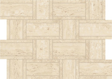 Мозаика Атлас Конкорд Италия Марвел Травертине/ Marvel Travertine Sand Mosaico Basketweave 35x46.8 AF9N