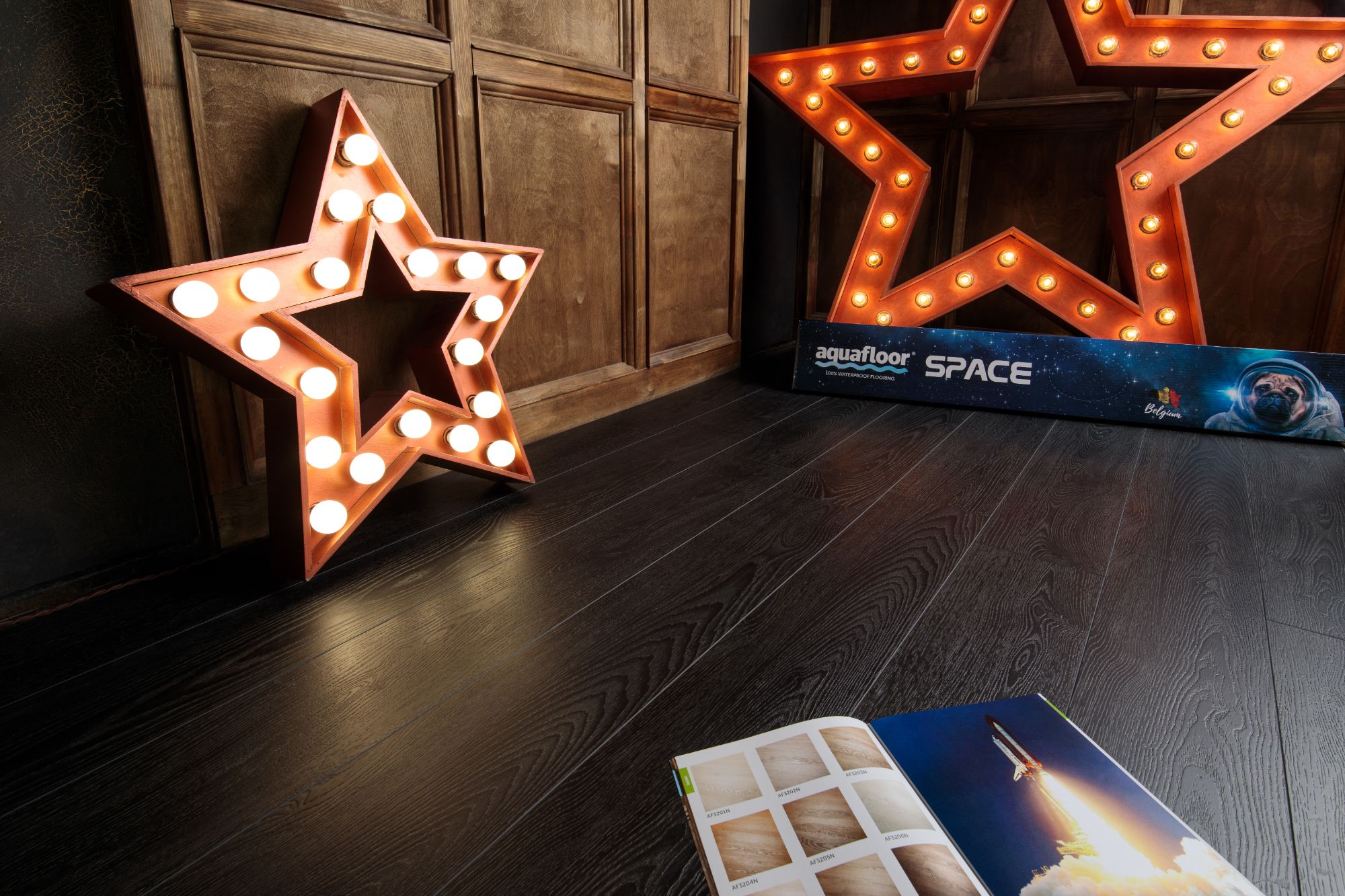 Кварцвиниловая плитка Aqua Floor Спейс/ Space AF4031SPC 1220x180 Дуб Светлый замковый кварц винил напольный
