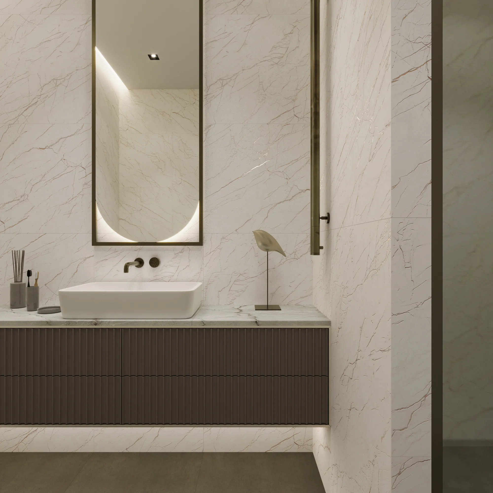 Керамогранит Аркадия Керамика CL4001-A Ceasar Carving Lappato 60x120 бежевый