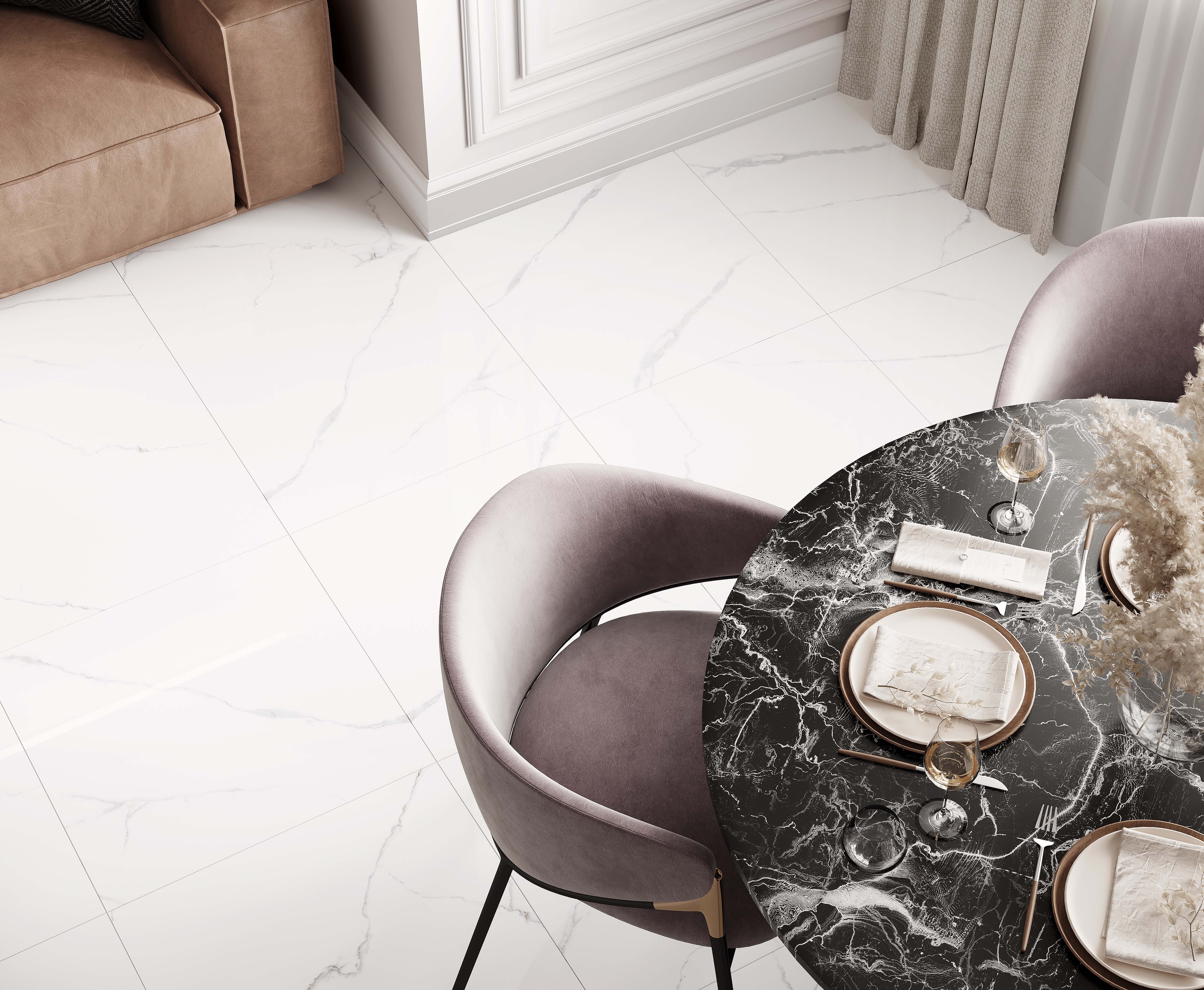 Керамогранит Laparet Atlantic White белый 60x60 матовый
