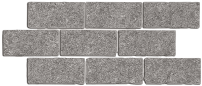 Бордюр Kerama Marazzi BR025 Роверелла пепельный мозаичный 14,7x34,5