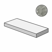 Ступень угловая левая Италон Шарм Экстра/ Charme Extra Силвер 33x120