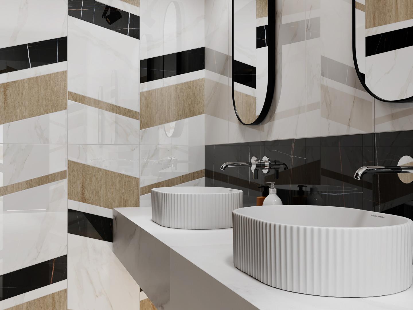 Декор Kerama Marazzi Бертран 1 микс 40x120 ID129