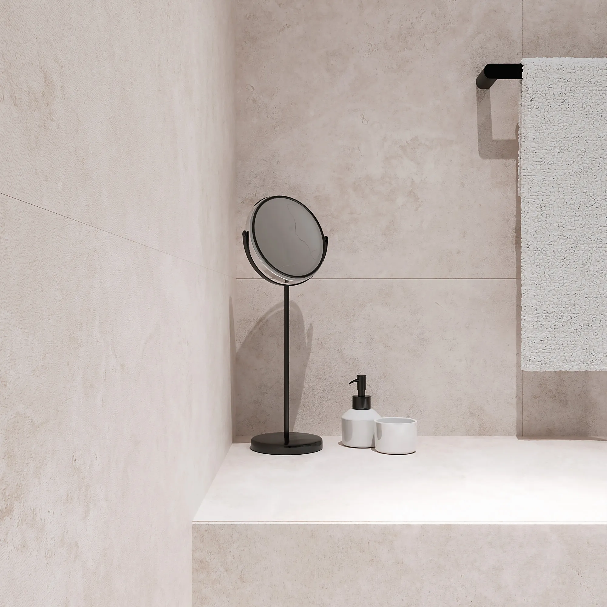 Керамогранит Аркадия Керамика RT6009-B Arawak White Matt Rustic Punch 60x60 белый