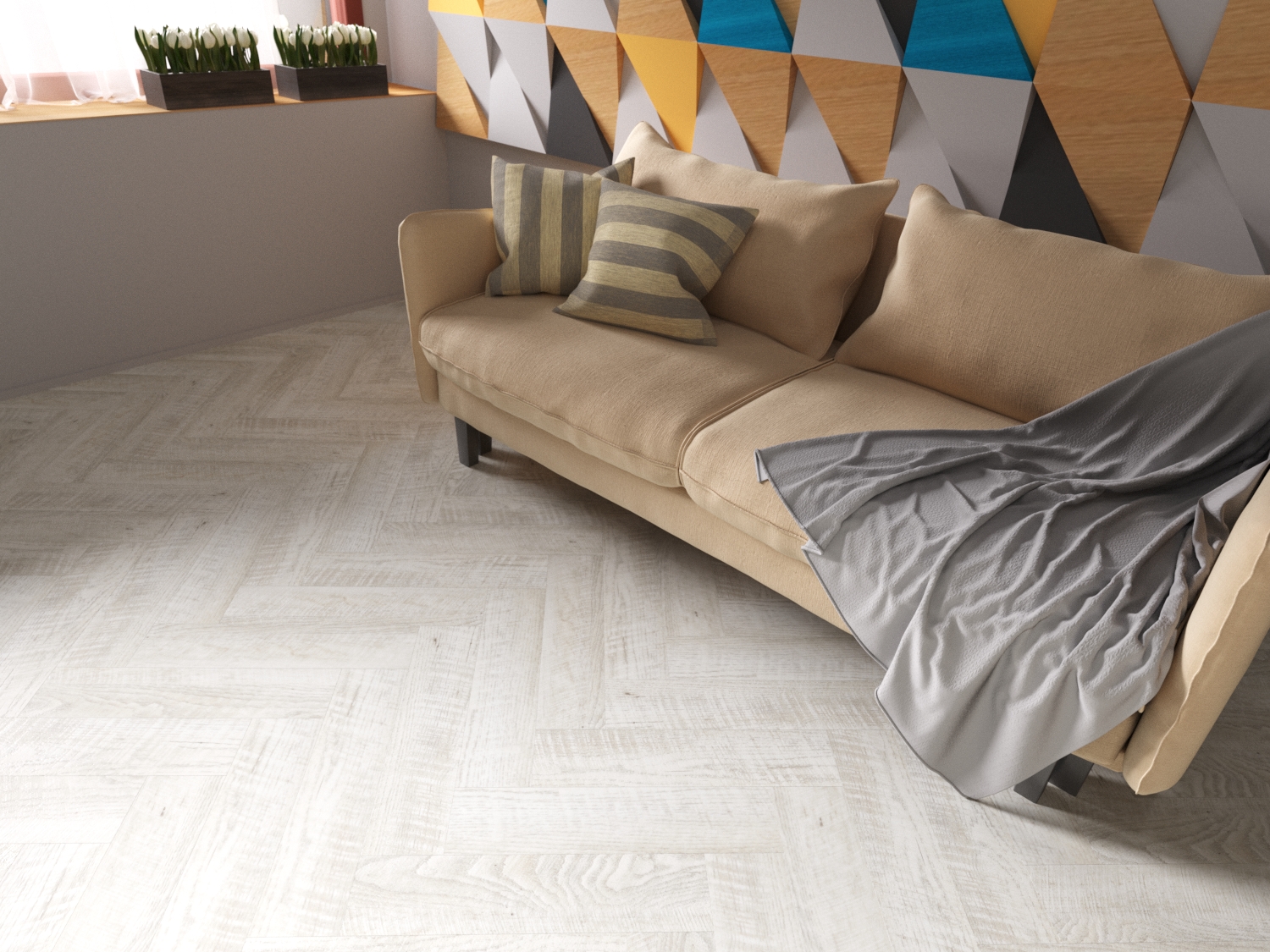 Кварцвиниловая плитка Fine Floor Craft Short Plank FF-016 Дуб Виндзор кварц винил напольный
