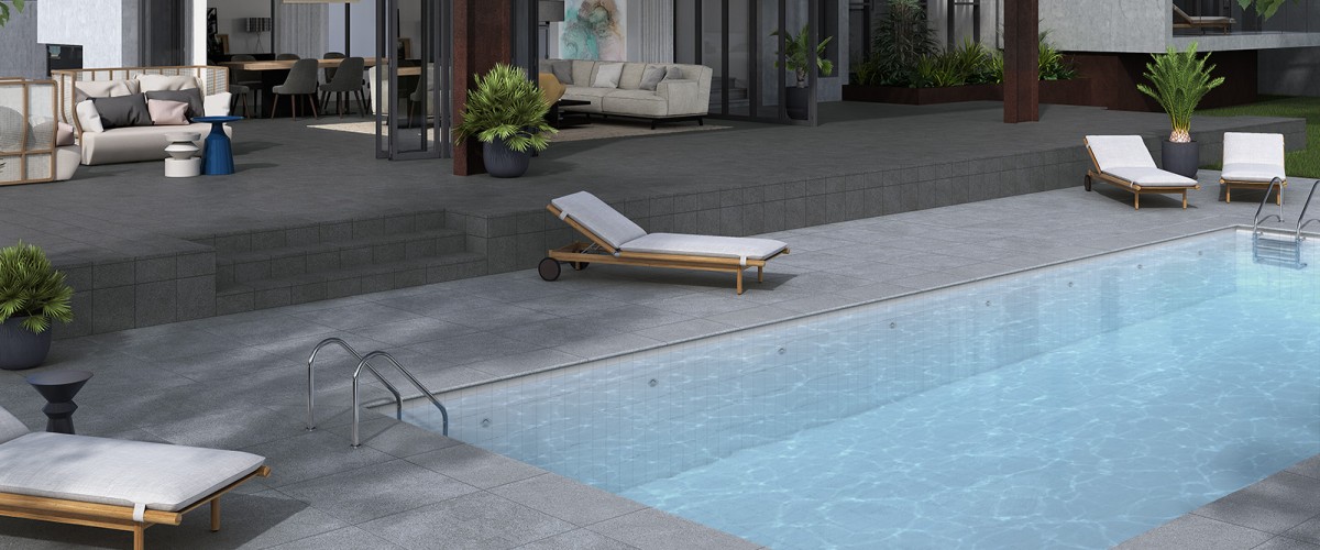 Ступень Эксагрэс Peldano Recto Milan Gris фронтальная 33x120 серый