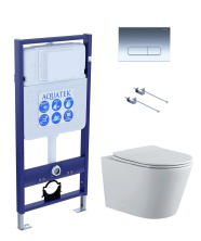 SET AQUATEK ВЕГА-1905-016 (рама AQUATEK Standard INS-0000012 с клавишей KDI-0000016 и крепежом KKI-0000001+унитаз ВЕГА AQ1905-00)