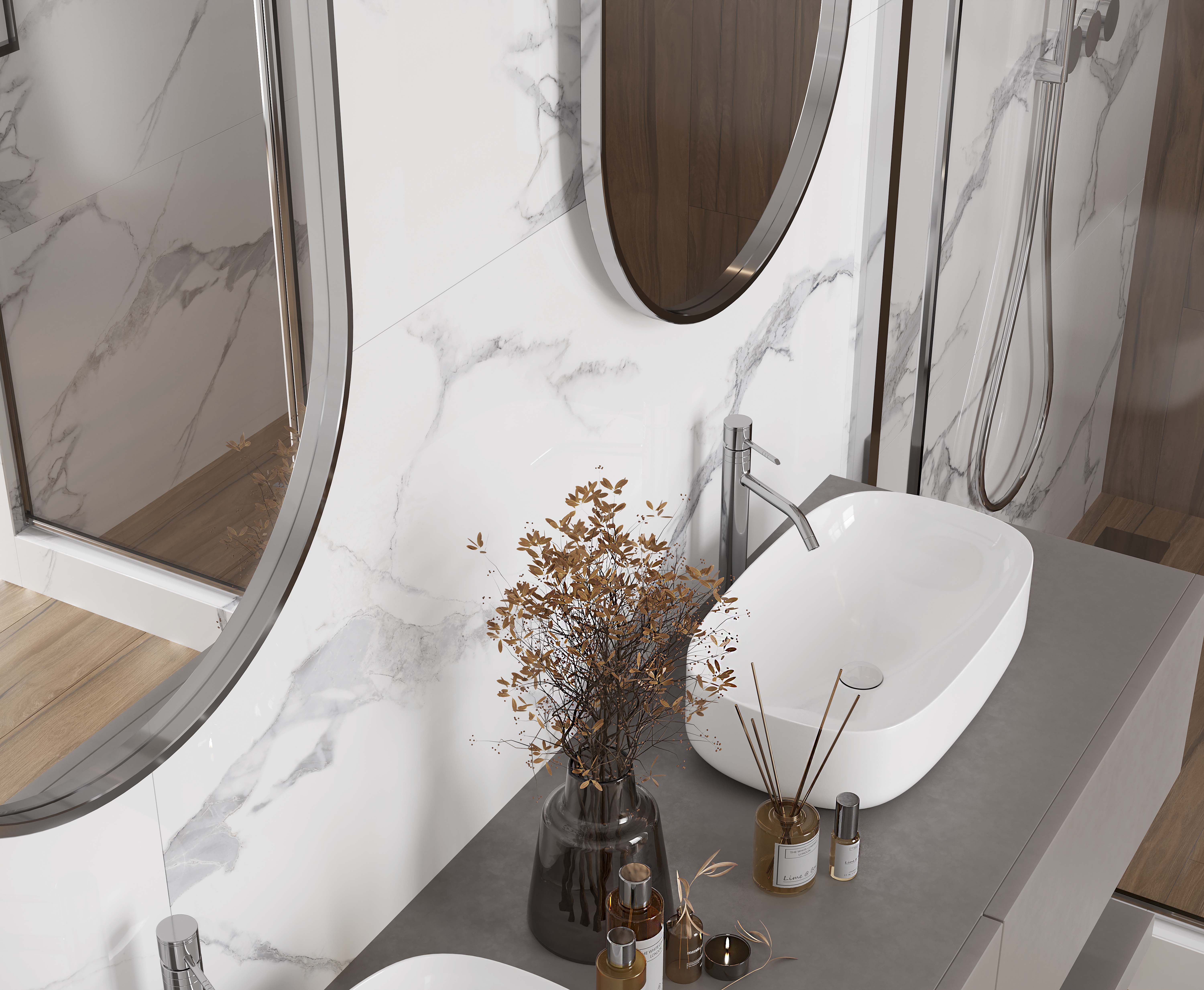 Керамогранит Laparet Statuario Crown белый 60x120 полированный