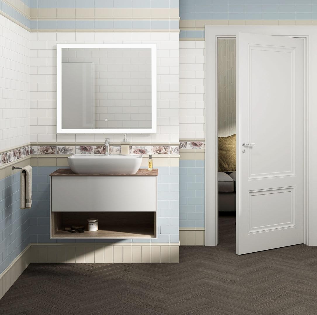 Бордюр Kerama Marazzi BLD046 Багет Тортона белый 3x15
