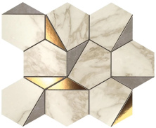 Мозаика Атлас Конкорд Италия Марвел Эдж/ Marvel Edge Gris Calacatta Gold Hex 25.1x29 9EHG
