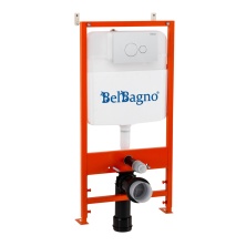 Инсталляция для подвесного унитаза BelBagno BB026/BB082BL с панелью смыва, белый глянцевый