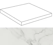 Ступень угловая Атлас Конкорд Италия Марвел/ Marvel Calacatta Scalino Angolare ASMT 33x33