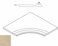 Бортик с выемкой закругленный Италон Дистрикт х2/ District X2 Sand 60x60