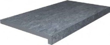 Ступень Kerama Marazzi DL600600R20\GLF клеёная тип L Роверелла серый тёмный 34x60