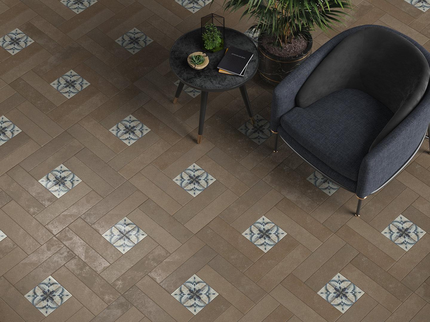 Вставка Kerama Marazzi VT\B229\1146 Декор Довиль 6 глянцевая 9,8x9,8