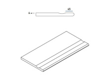 Бортик с выемкой закругленный Италон Рум X2 Black 30x60