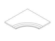 Бортик изогнутый с выемкой закругленный Атлас Конкорд Лэндстоун/ Landstone Найт 60x60