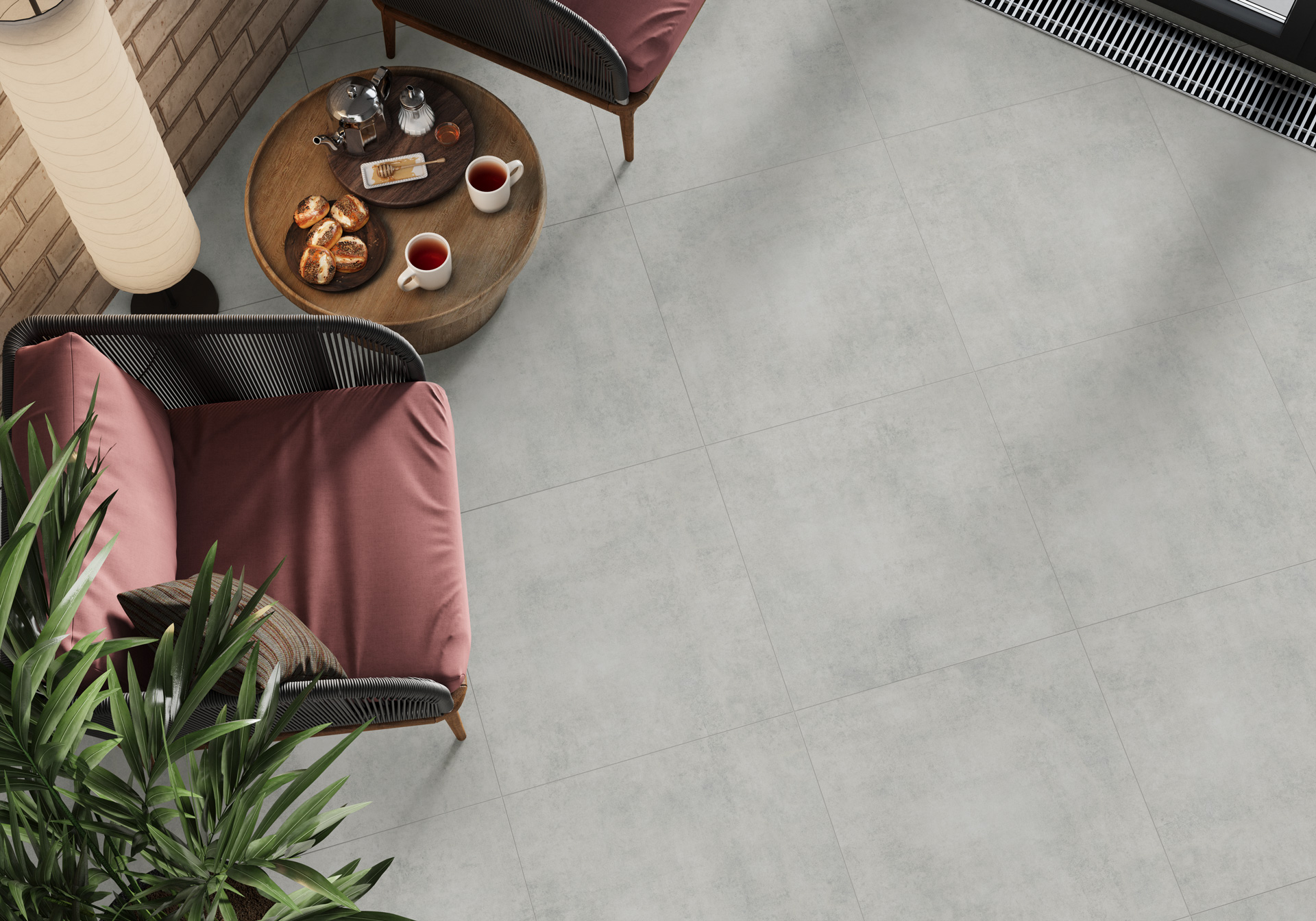 Керамогранит Artkera Group Цемент Про/ Cement Pro Лайт Грей GP6060CEM15M серый 60x60