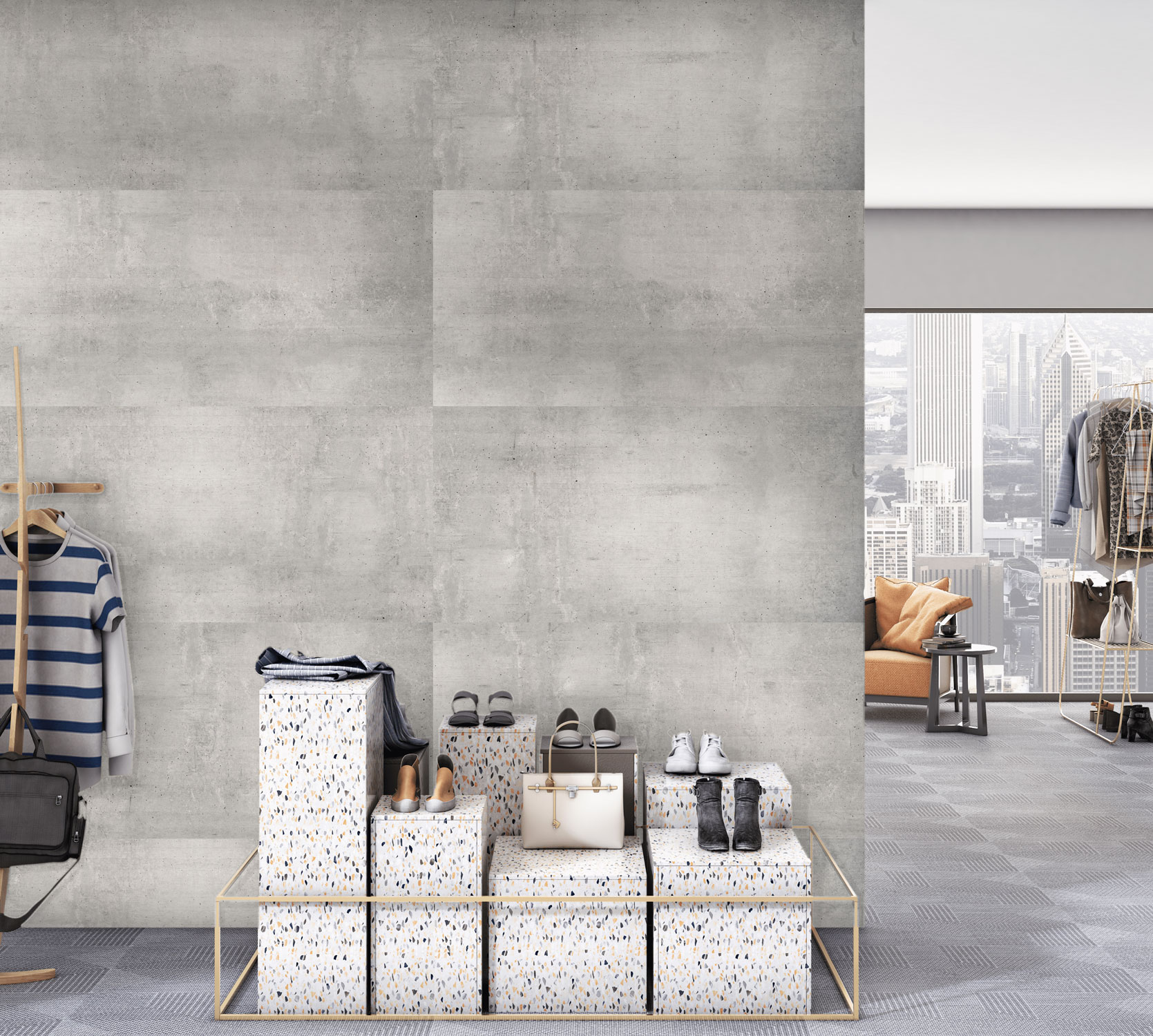 Керамогранит Старо Слим Concrete 5mm Matt 60x120 серый
