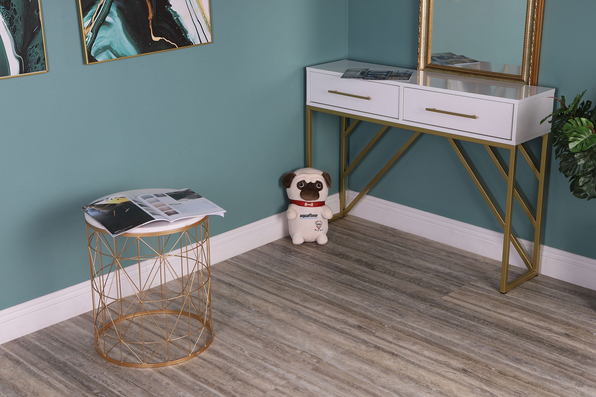 Кварцвиниловая плитка Aqua Floor Стоун ИксЭль/ Stone XL AF5002MSXL 940x470 Мрамор Светлый замковый кварц винил напольный