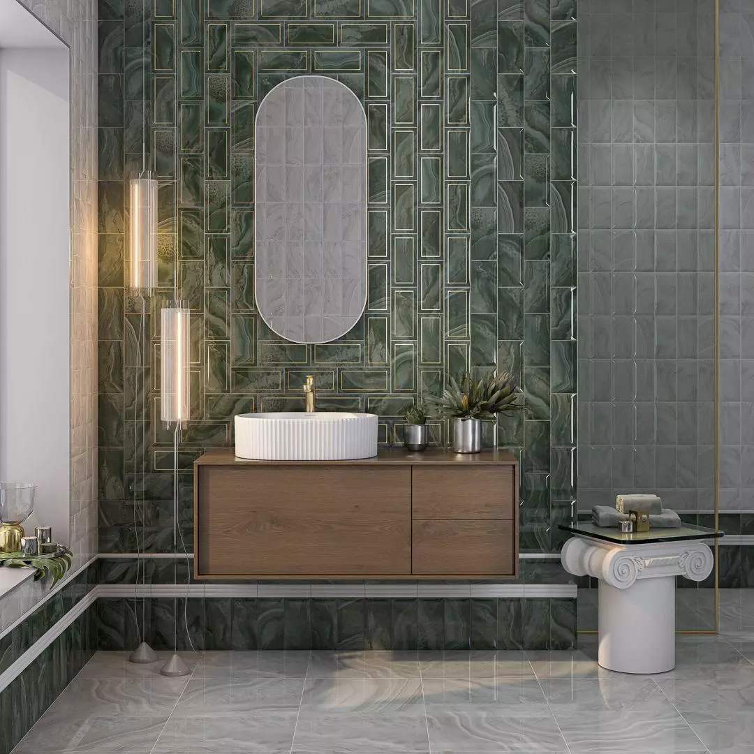 Декор Kerama Marazzi OS\B275\19076 Сеттиньяно синий глянцевый 9.9x20